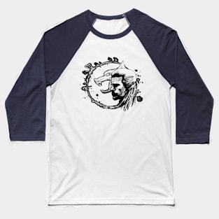 wolf black Baseball T-Shirt